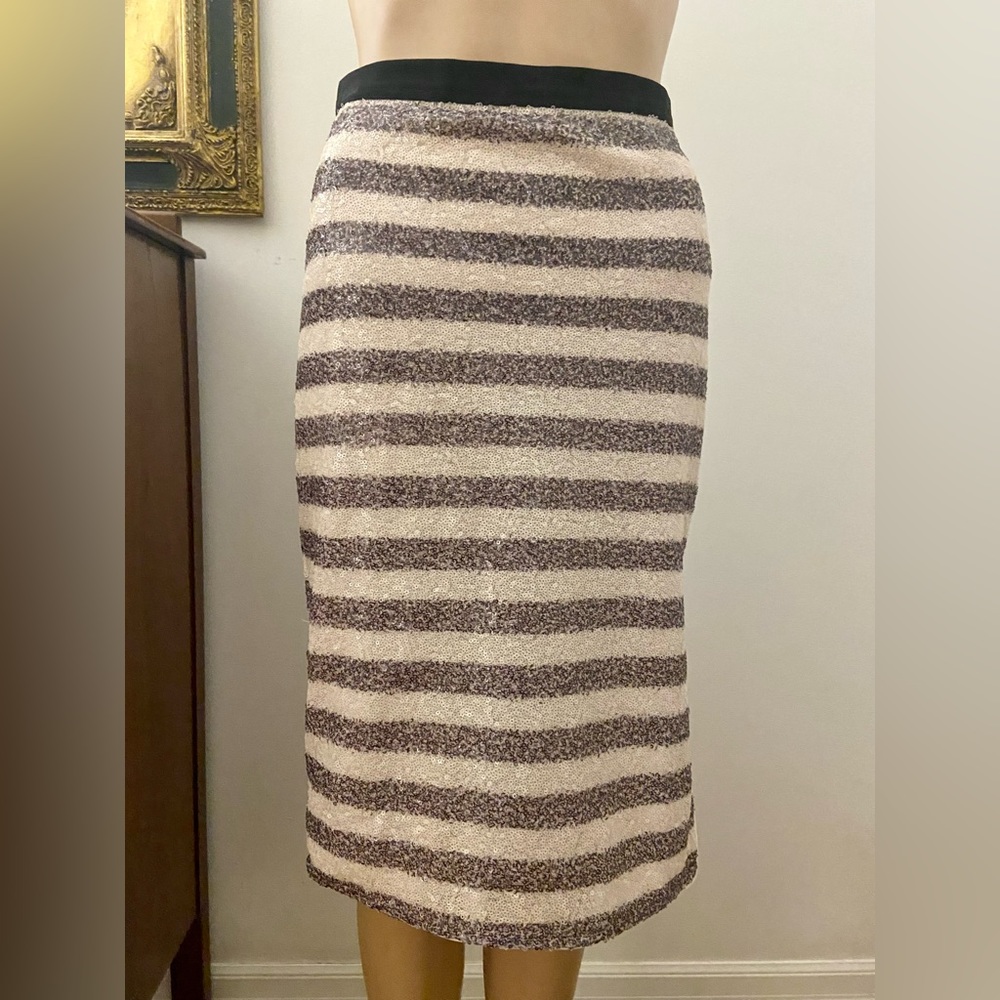 Embellished Rachel Roy sequin pencil midi-knee length skirt